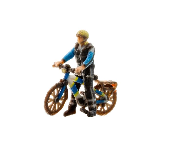 German Police Officer on Bicycle 3D Master Figure
