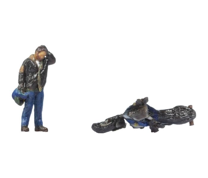 Motorbike Accident 3D Master Figure