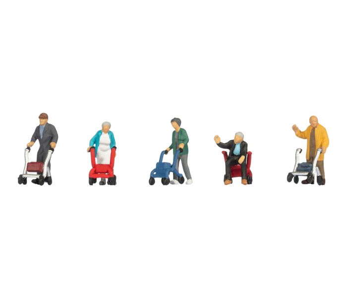 Senior Citizens w/Walking Frames (5) Figure Set