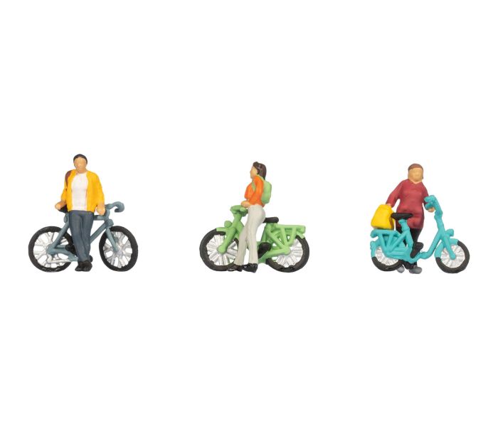 Cyclists on Bikes (3) Figure Set