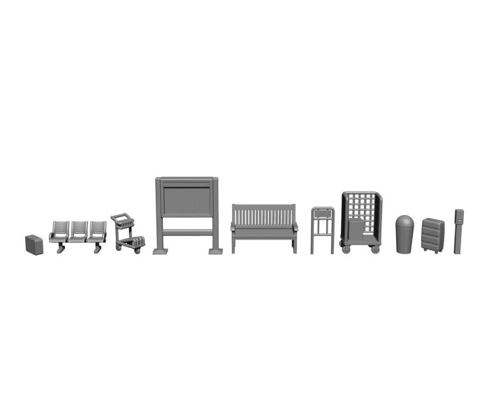 Station & Platform 3D Set (Pre-Built)