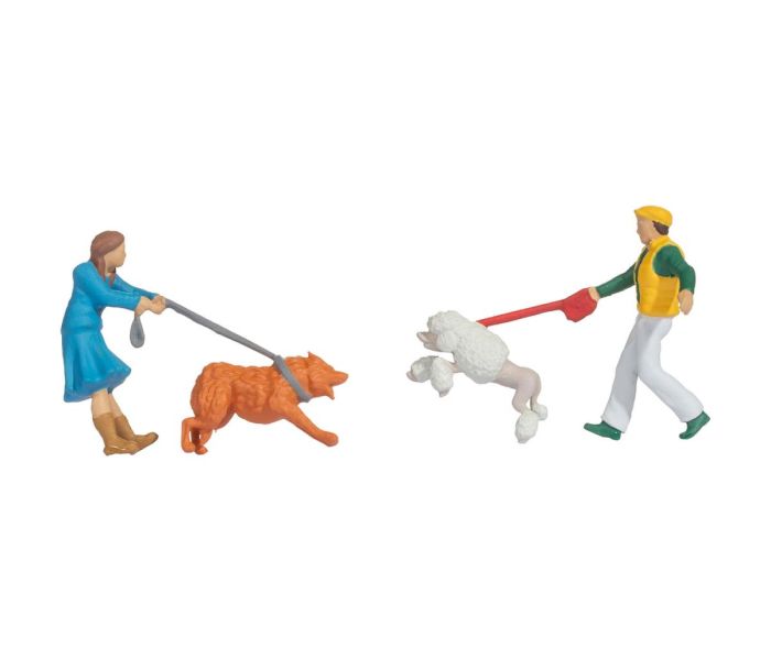 Dog Encounter Funny Scenes Figure Set