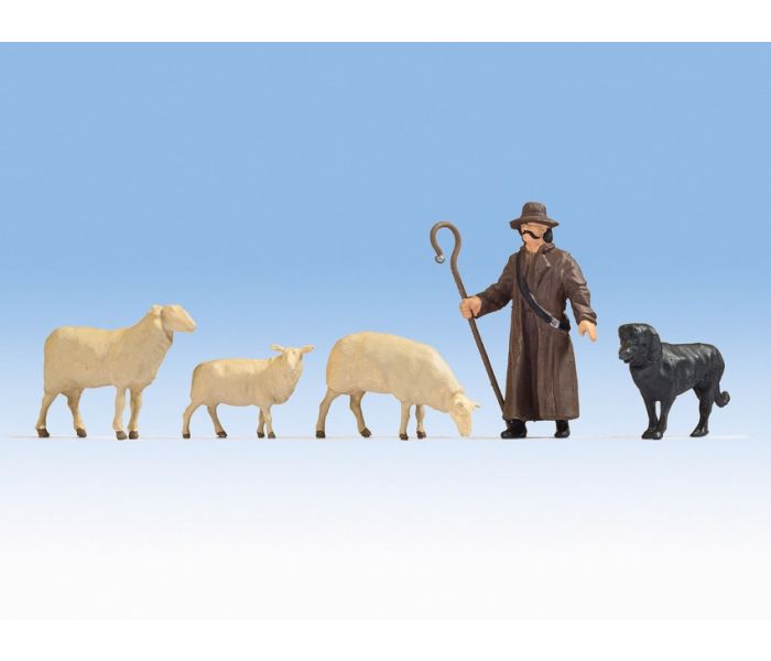 Shepherd & Sheep Figure Set
