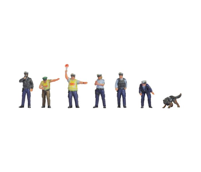Police Officers Blue Uniform (6) 3D Master Figure Set