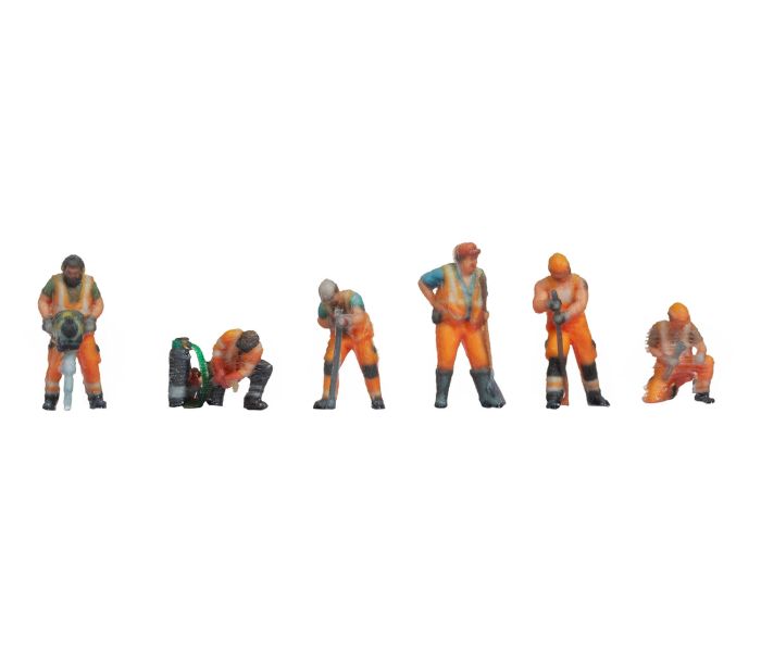 Railway Track Workers (6) 3D Master Figure Set