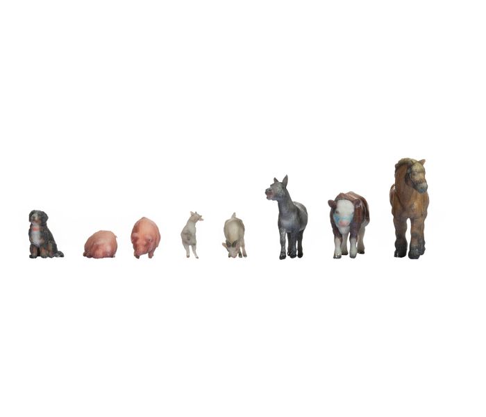 Farm Animals (8) 3D Master Figure Set