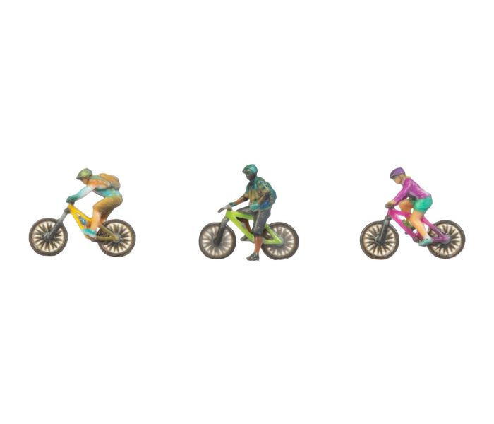 Mountain Bikers (3) 3D Master Figure Set