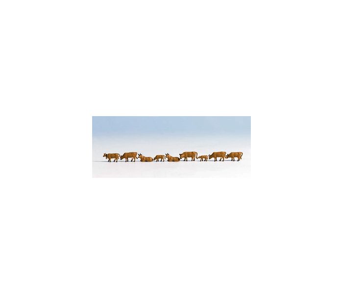 Dark Brown Cows (9) Figure Set