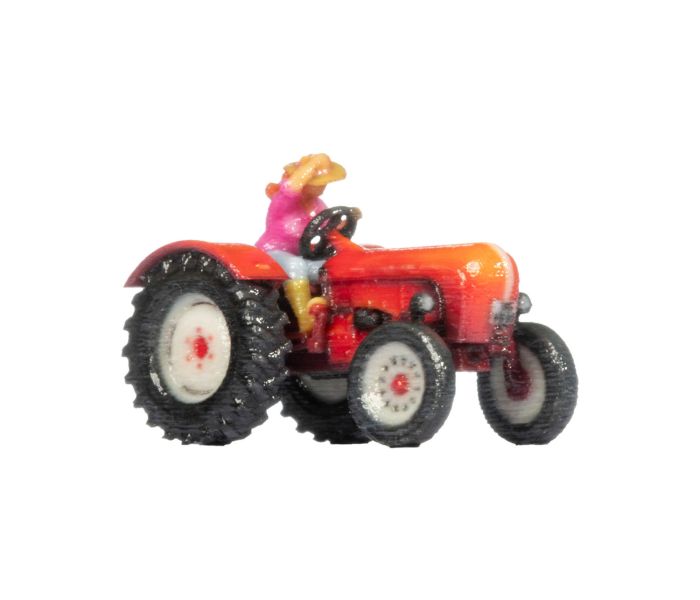Porsche P133 Tractor Red 3D Master Vehicle