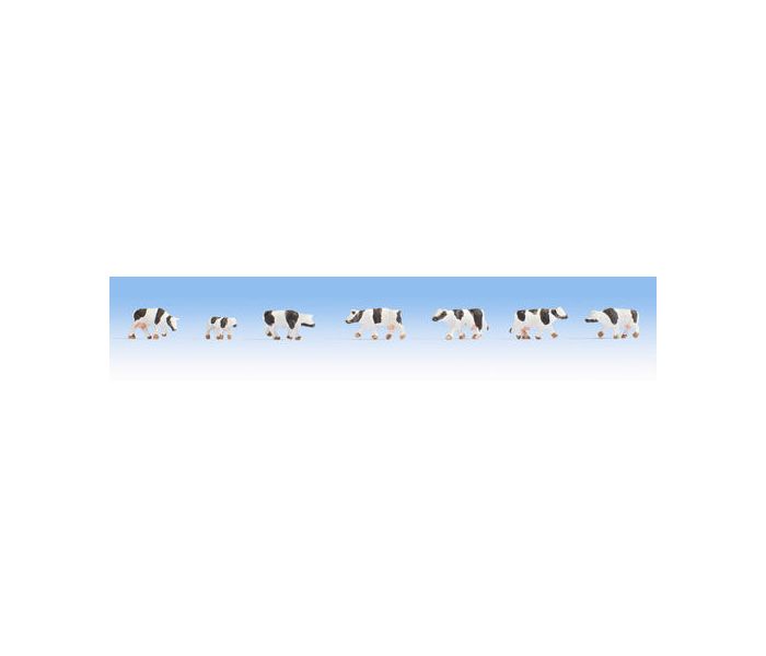 Black and White Cows (7) Figure Set