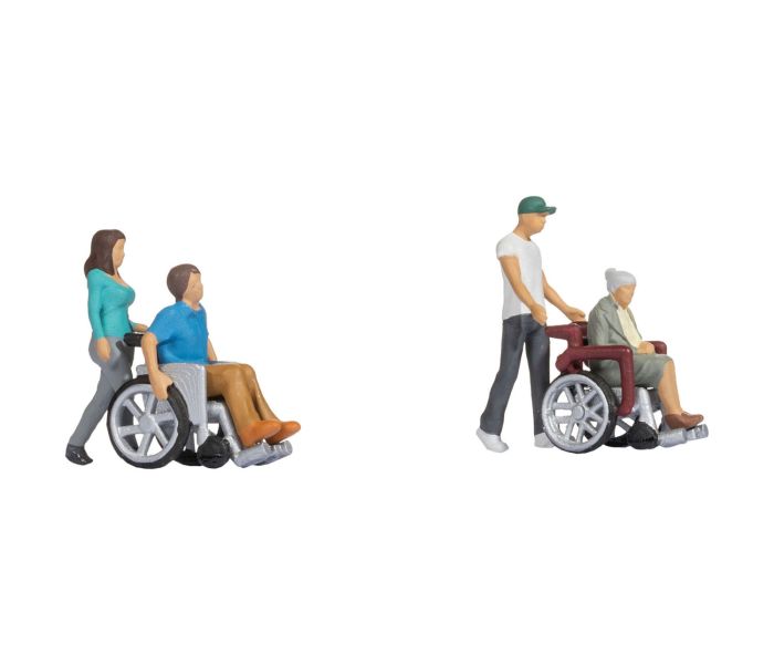 Wheelchair Users (2) & Companions (2) Figure Set