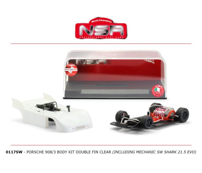 Porsche 908/3 Clear Body Kit Dbl Fin (SW Shark 21.5 EVO)