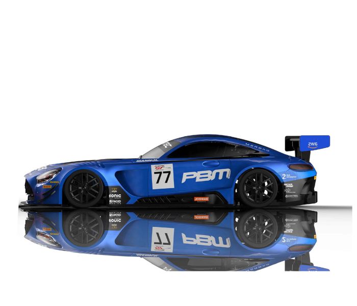 AMG GT3 EVO HRT Fanatec 2023 Blue No.77 AW