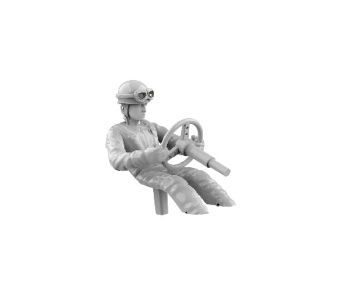 Driver with Jet Helmet Kit & Steering Wheel