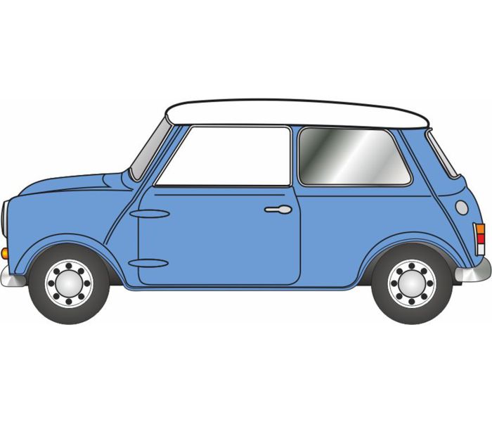 Austin Cooper S Mini Island Blue/Snowberry White