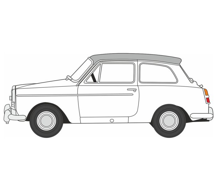 Austin A40 MkII Snowberry White/Cumulus Grey