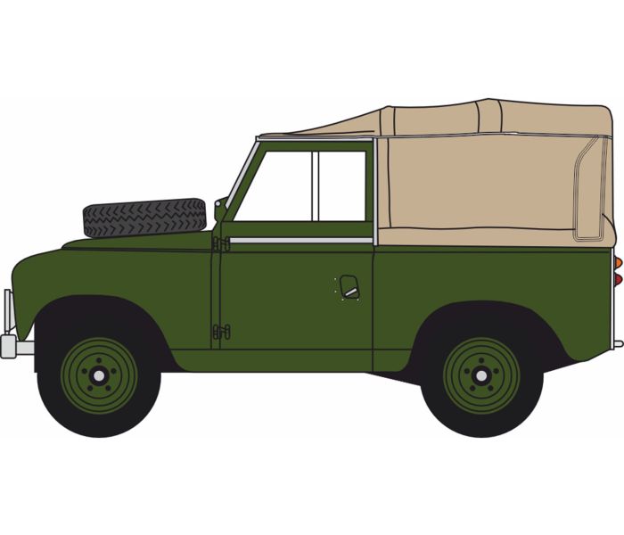 Land Rover Series II SWB Canvas Bronze Green