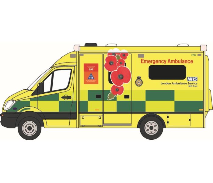 Mercedes Ambulance London Ambulance Service Remembrance Day