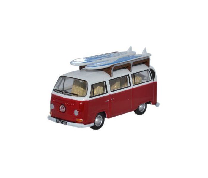 Volkswagen Bay Window Bus/Surfboards Montana Red/White