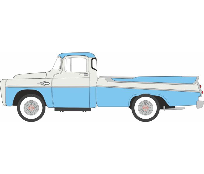 1957 Dodge D100 Sweptside Pickup Ice Blue/Glacier White