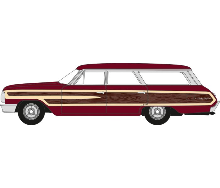 1964 Ford Country Station Wagon Squire Vintage Burgundy