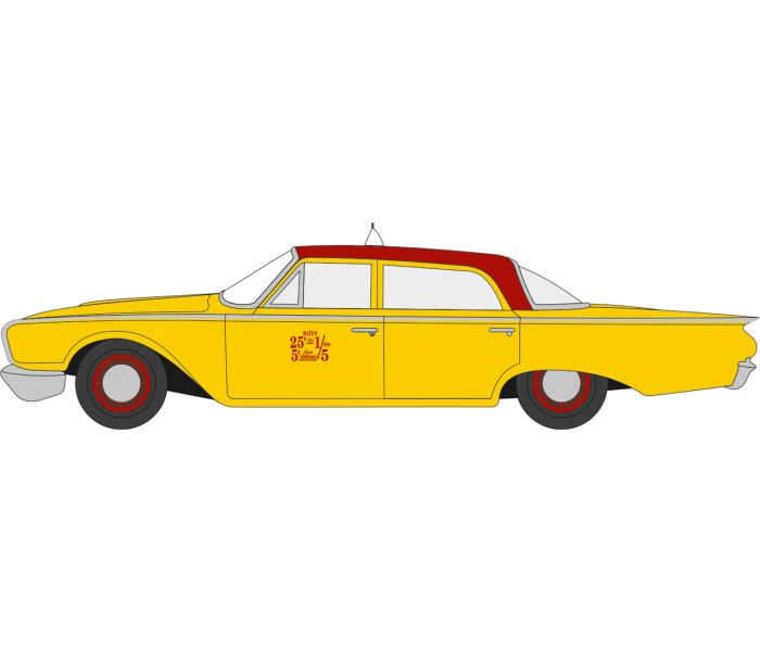 1960 Ford Fairline Sedan NYC Taxi