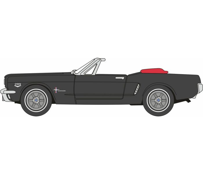1965 Ford Mustang Raven Black/Red Interior