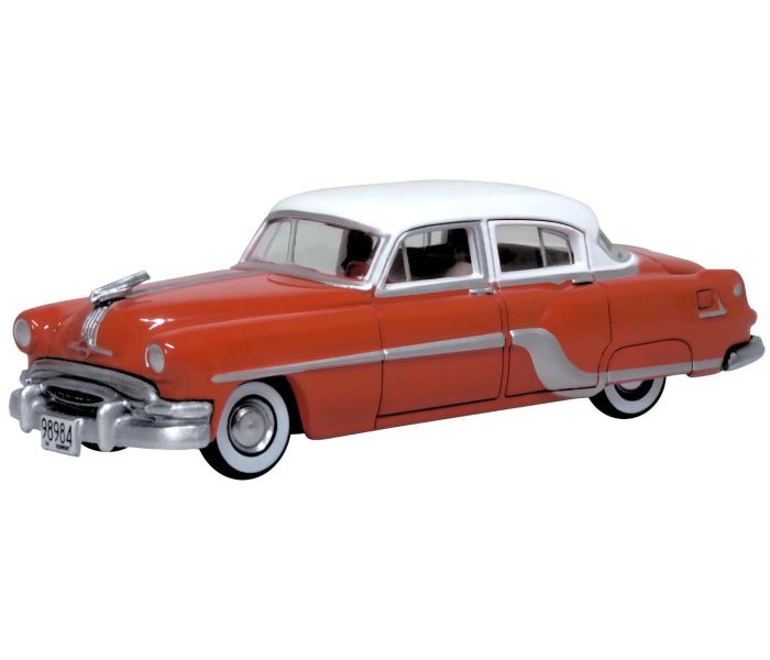 1954 Pontiac Chieftan 4 Door Coral Red/Winter White