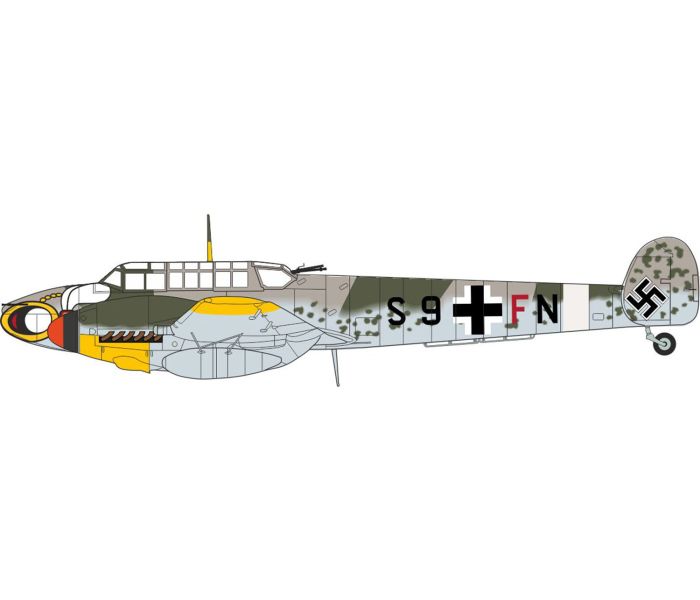 German Messerschmitt Bf 110G II. ZG 1 Italy 1943 (1:72)