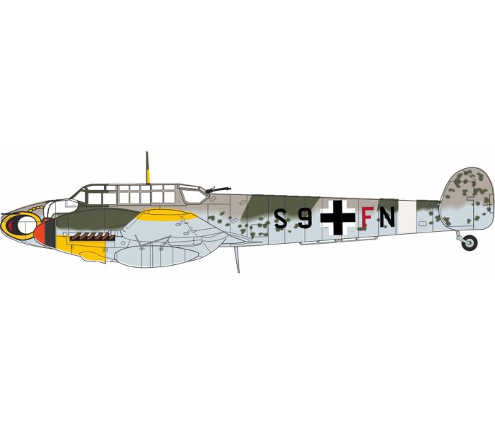 German Messerschmitt Bf 110G II. ZG 1 Italy 1943 (1:72)