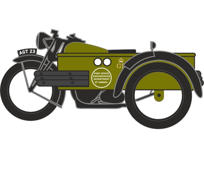 Motorcycle and Sidecar Post Office Telephones