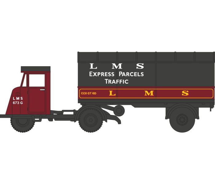 Scammell Mechanical Horse Van Trailer LMS