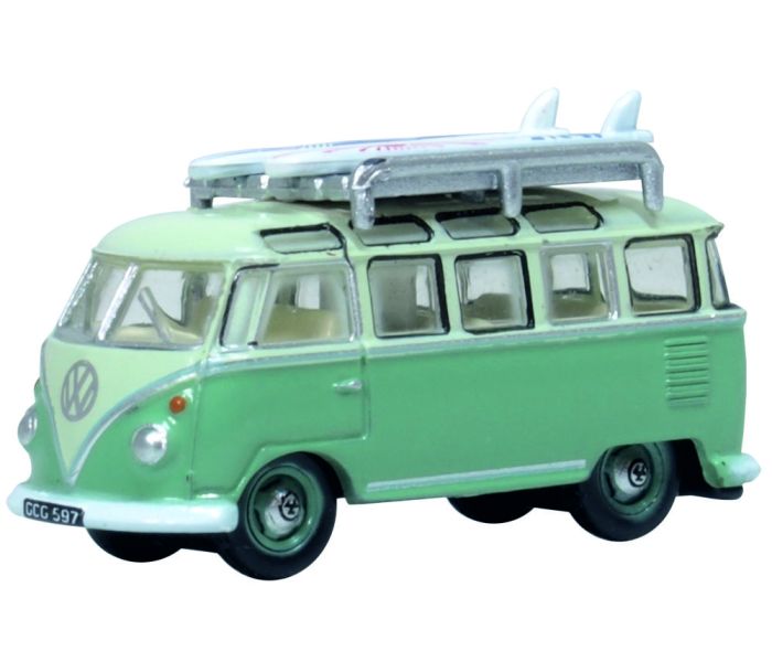 VW Split Screen T1 Samba Bus Turquoise/Blue White