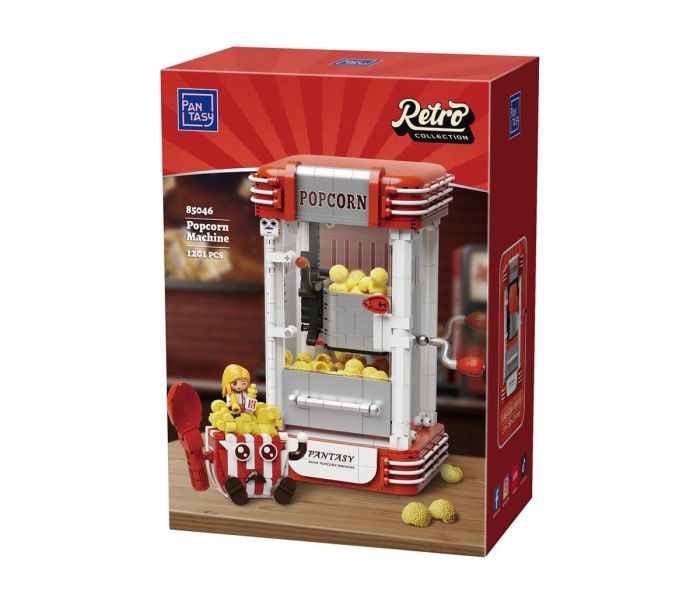 Retro Popcorn Maker Machine 1201pc Brick Construction Set