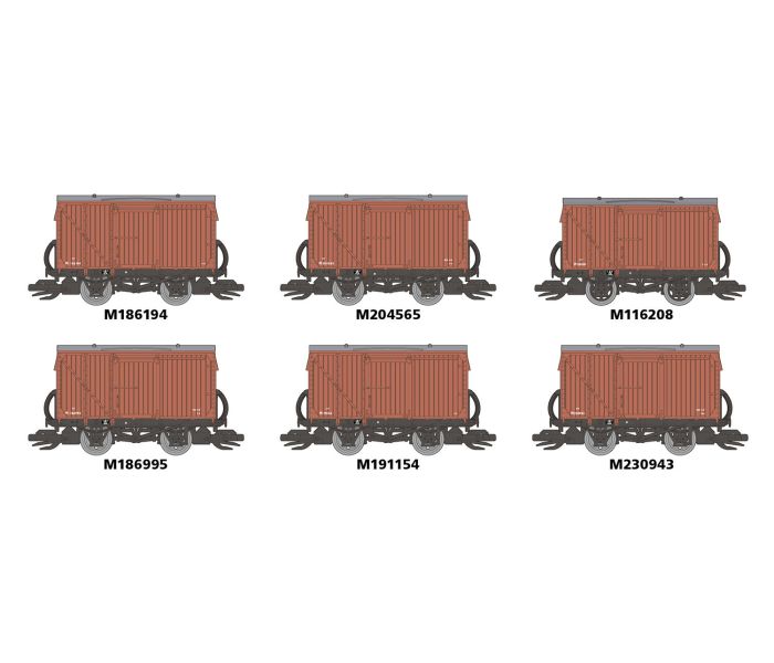 TT:120 Box Van Set (6) BR Brown