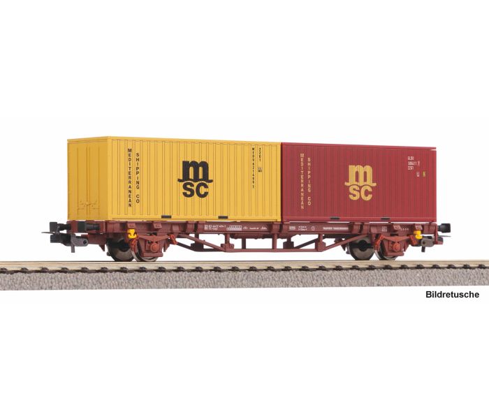 Hobby FS Flat Wagon w/2x20' MSC Container Load V