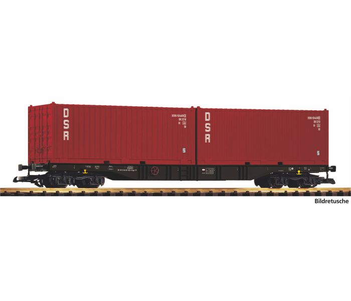 DR Bogie Flat Wagon w/2x20' DSR Containers Load IV