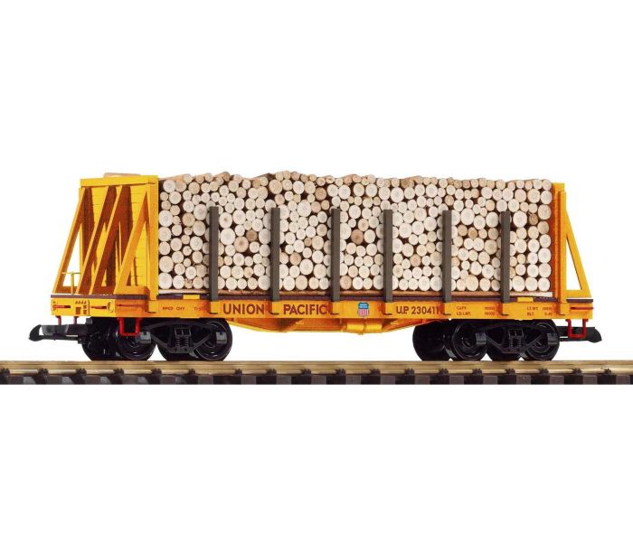 Union Pacific Bogie Flatcar w/Pulpwood Log Load