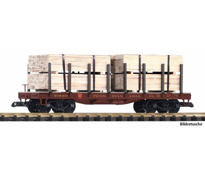 PRR Stake Wagon w/Lumber Load