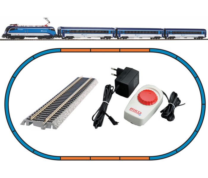 Hobby CD Railjet Electric Analogue Train Set-Piko-57179 | Gaugemaster