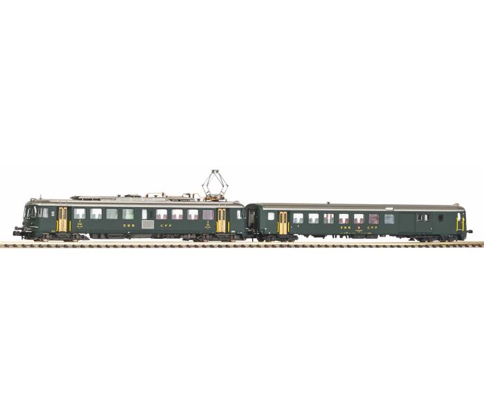 SBB Rbe4/4 & Bt Electric Railcar & Trailer IV (DCC-Sound)