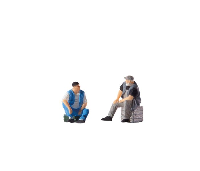 Construction Workers (2) on a Break Figure Set