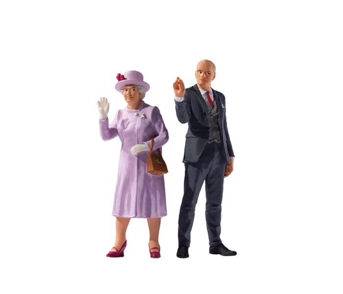 Queen Elizabeth II & Prince Philip Figure Set