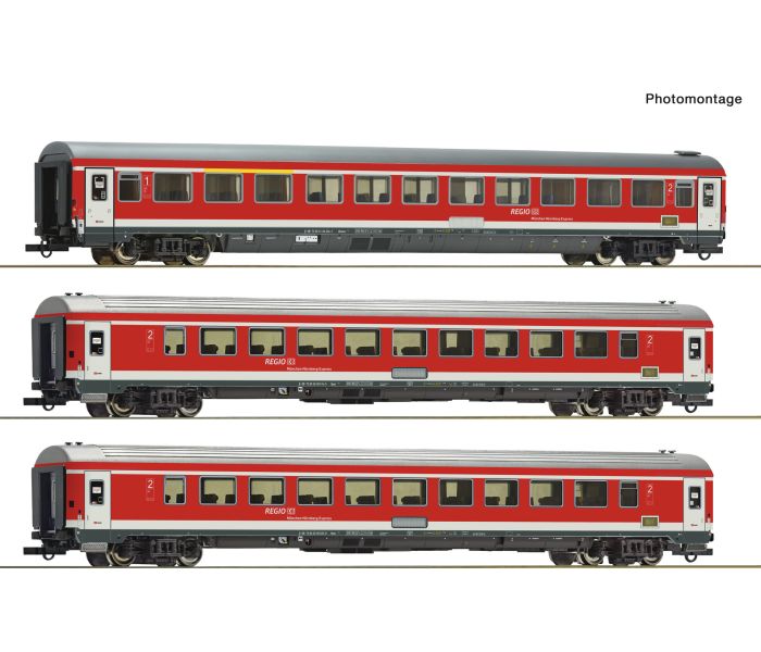 DBAG RE Abvmsz/Bpmz MUC-NBG Coach Set (3) VI