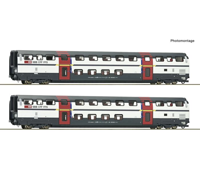 SBB A IC2000 1st Class Bi-Level Coach Set (2) V
