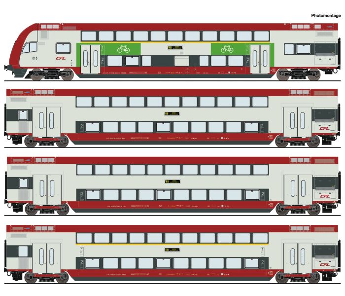 CFL Bi-Level Coach Set (4) VI (DCC-Fitted)