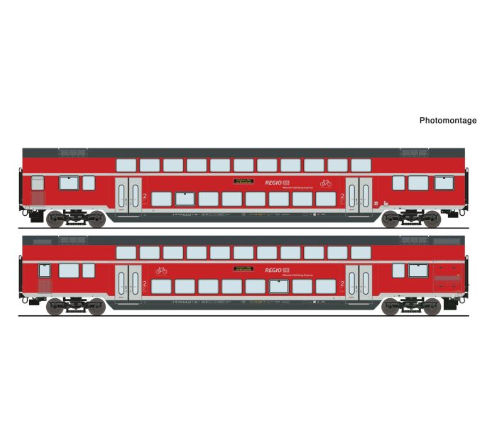 DBAG DBpza 2nd Class Bi-Level Coach Set (2) VI (~AC)