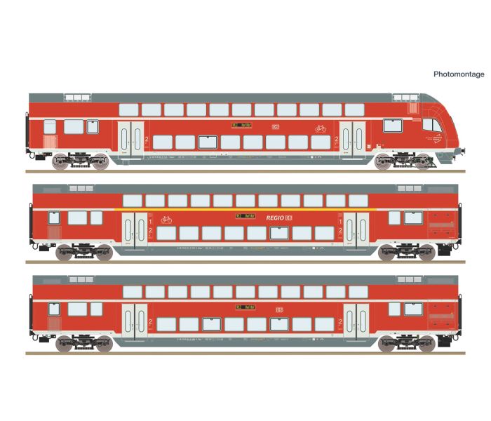 DBAG RE2 Munich-Hof Bi-Level Coach Set (3) VI (~AC)