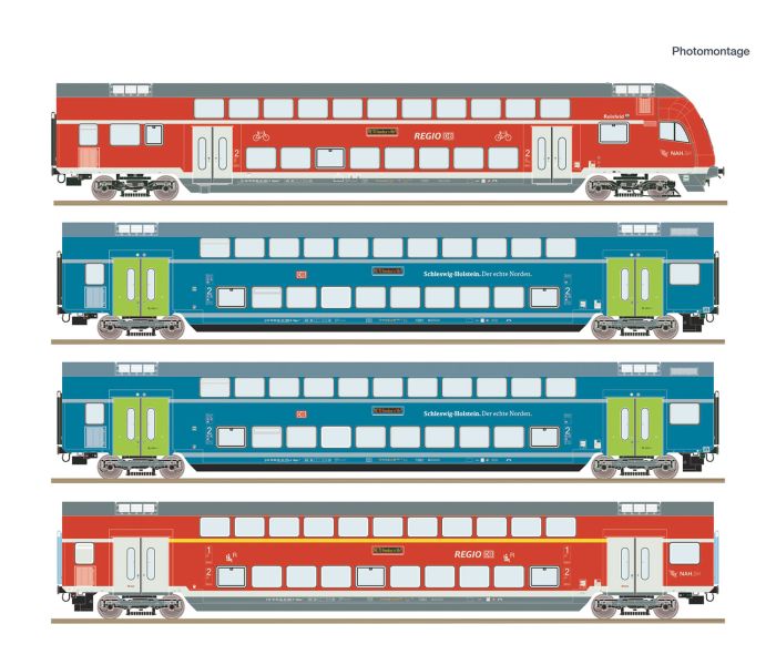 DBAG DBpza/DBpbzfa Bi-Level Coach Set (4) VI (~AC)