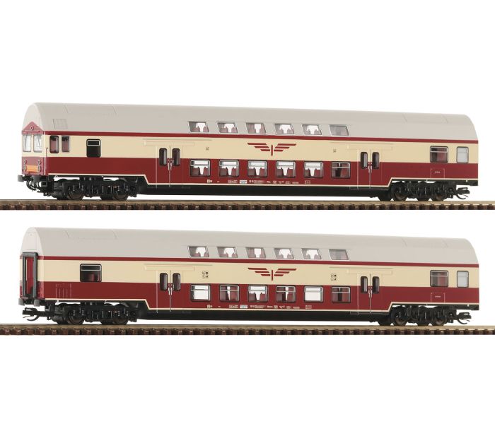 DR Sputnik DBmq/Dnmu Bi-Level Coach Set(2) IV (DCC-Fitted)